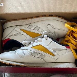 Reebok White and Yellow Sneakers